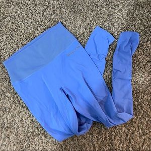 Gymshark Whitney Simmons Rib Waist Leggings Intense Beautiful Blue